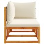 2-seater garden sofa with solid acacia wood cushions by , Outdoor sofas - Ref: Foro24-4008179, Price: 246,39 €, Discount: %