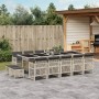 Garden dining set with 15 pieces, light gray synthetic rattan and cushions. by , Garden sets - Ref: Foro24-3210815, Price: 95...