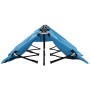 Blue steel folding double lounger by vidaXL, Loungers - Ref: Foro24-310352, Price: 109,73 €, Discount: %