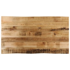 Solid mango wood table top with natural edge, 100x60x2.5 cm by , Table tops - Ref: Foro24-370670, Price: 68,28 €, Discount: %