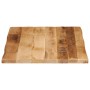 Solid mango wood table top with natural edge, 70x60x3.8 cm by , Table tops - Ref: Foro24-370691, Price: 70,49 €, Discount: %