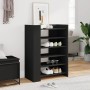 Engineered wood shoe cabinet in black, 74.5x37.5x100 cm by , Shoe racks and shoe organizers - Ref: Foro24-848431, Price: 105,...