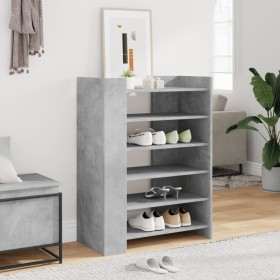 Shoe cabinet made of gray concrete wood engineering 74.5x37.5x100cm by , Shoe racks and shoe organizers - Ref: Foro24-848433,...