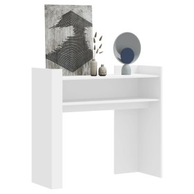 White engineered wood console table 100x35x90 cm by , Side tables - Ref: Foro24-848465, Price: 76,51 €, Discount: %