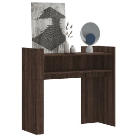 Engineered wood brown oak console table 100x35x90 cm by , Side tables - Ref: Foro24-848471, Price: 76,99 €, Discount: %