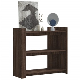 Mesa consola de madera de ingeniería marrón roble 100x35x90 cm de , Mesas auxiliares - Ref: Foro24-848478, Precio: 88,99 €, D...