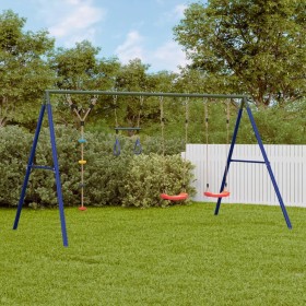 Swing set with swings, trapeze, and rope disc. by , Swings and play structures - Ref: Foro24-3283626, Price: 151,99 €, Discou...