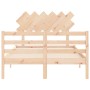 Estructura de cama de matrimonio con cabecero madera maciza de vidaXL, Camas y somieres - Ref: Foro24-3195256, Precio: 115,77...