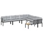 Gartensofa-Set mit 6-teiligen Kissen, pulverbeschichtetem schwarzen Stahl. von , Gartensets - Ref: Foro24-3283658, Preis: 568...