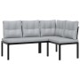 Gartensofa-Set mit 6-teiligen Kissen, pulverbeschichtetem schwarzen Stahl. von , Gartensets - Ref: Foro24-3283658, Preis: 568...