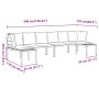 Gartensofa-Set mit 4-teiligen Kissen, pulverbeschichtetem schwarzen Stahl. von , Gartensets - Ref: Foro24-3283670, Preis: 374...