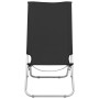 Folding beach chairs 2 units black fabric by vidaXL, Garden chairs - Ref: Foro24-310375, Price: 71,79 €, Discount: %