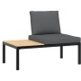 Garden sofa set with cushions, 4 pieces, black aluminum by , Garden sets - Ref: Foro24-3283679, Price: 450,33 €, Discount: %