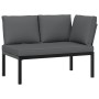 Garden sofa set with cushions 2 pieces black aluminum by , Garden sets - Ref: Foro24-3283702, Price: 234,73 €, Discount: %