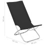 Folding beach chairs 2 units black fabric by vidaXL, Garden chairs - Ref: Foro24-310375, Price: 71,79 €, Discount: %