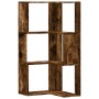 Corner shelf 3 levels smoked oak wood 50x50x102 cm by , Bookcases and shelves - Ref: Foro24-852595, Price: 55,31 €, Discount: %