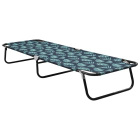 Leaf Stamped Steel Folding Lounger by vidaXL, Loungers - Ref: Foro24-310350, Price: 72,99 €, Discount: %