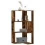 Corner shelf 3 levels smoked oak wood 50x50x102 cm by , Bookcases and shelves - Ref: Foro24-852595, Price: 55,31 €, Discount: %