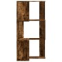 Corner shelf 3 levels smoked oak wood 50x50x102 cm by , Bookcases and shelves - Ref: Foro24-852595, Price: 55,31 €, Discount: %