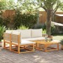 Gartensofagarnitur mit 5-teiligen Kissen aus massivem Akazienholz. von , Gartensets - Ref: Foro24-3278934, Preis: 524,11 €, R...