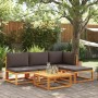 Gartensofagarnitur mit 5-teiligen Kissen aus massivem Akazienholz. von , Outdoor-Sofas - Ref: Foro24-3278825, Preis: 502,36 €...