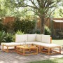 Garden sofa set with 6 pieces, solid acacia wood, and cushions. by , Garden sets - Ref: Foro24-3278915, Price: 572,27 €, Disc...