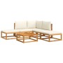 Garden sofa set with 6 pieces, solid acacia wood, and cushions. by , Garden sets - Ref: Foro24-3278915, Price: 572,27 €, Disc...