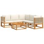 Garden sofa set with 6 pieces, solid acacia wood, and cushions. by , Garden sets - Ref: Foro24-3278920, Price: 685,86 €, Disc...