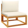 Garden sofa set with 6 pieces, solid acacia wood, and cushions. by , Garden sets - Ref: Foro24-3278920, Price: 685,86 €, Disc...