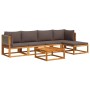 Garden sofa set with 6 pieces, solid acacia wood, and cushions. by , Outdoor sofas - Ref: Foro24-3278827, Price: 644,85 €, Di...