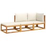 Garden sofa set with 3 pieces, solid acacia wood, and cushions. by , Garden sets - Ref: Foro24-3278936, Price: 324,61 €, Disc...