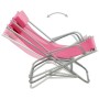 Sillas mecedoras 2 unidades acero rosa de vidaXL, Tumbonas - Ref: Foro24-310341, Precio: 90,13 €, Descuento: %