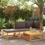 Gartensofagarnitur mit 3-teiligen Kissen aus massivem Akazienholz. von , Outdoor-Sofas - Ref: Foro24-3278844, Preis: 333,51 €...