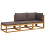 Gartensofagarnitur mit 3-teiligen Kissen aus massivem Akazienholz. von , Outdoor-Sofas - Ref: Foro24-3278844, Preis: 333,51 €...