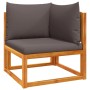 Gartensofagarnitur mit 3-teiligen Kissen aus massivem Akazienholz. von , Outdoor-Sofas - Ref: Foro24-3278844, Preis: 333,51 €...