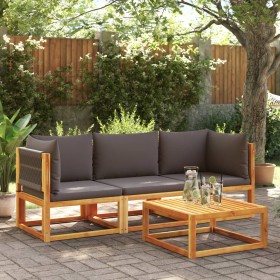 Gartensofagarnitur mit 3-teiligen Kissen aus massivem Akazienholz. von , Outdoor-Sofas - Ref: Foro24-3278831, Preis: 398,99 €...