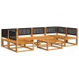 Garden sofa set with 7 pieces, solid acacia wood, and cushions. by , Garden sets - Ref: Foro24-3278886, Price: 761,66 €, Disc...