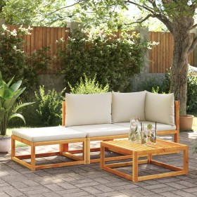 Garden sofa set with 3 pieces, solid acacia wood, and cushions. by , Garden sets - Ref: Foro24-3278890, Price: 323,99 €, Disc...