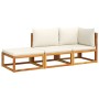 Garden sofa set with 3 pieces, solid acacia wood, and cushions. by , Garden sets - Ref: Foro24-3278890, Price: 323,23 €, Disc...