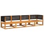 Solid acacia wood garden sofa set with 4 cushions. by , Garden sets - Ref: Foro24-3278878, Price: 484,73 €, Discount: %