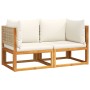 Corner garden sofas with 2-piece solid acacia wood cushions by , Garden sets - Ref: Foro24-3278922, Price: 278,99 €, Discount: %