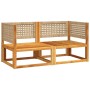 Corner garden sofas with 2-piece solid acacia wood cushions by , Garden sets - Ref: Foro24-3278922, Price: 278,99 €, Discount: %