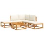 Garden sofa set with 6 pieces, solid acacia wood, and cushions. by , Outdoor sofas - Ref: Foro24-3278846, Price: 581,51 €, Di...