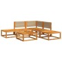 Garden sofa set with 6 pieces, solid acacia wood, and cushions. by , Outdoor sofas - Ref: Foro24-3278846, Price: 581,51 €, Di...