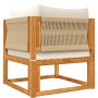 Garden sofa set with 6 pieces, solid acacia wood, and cushions. by , Outdoor sofas - Ref: Foro24-3278846, Price: 581,51 €, Di...