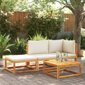 Garden sofa set with 3 pieces, solid acacia wood, and cushions. by , Outdoor sofas - Ref: Foro24-3278867, Price: 333,99 €, Di...