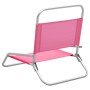 Folding beach chairs 2 units pink fabric by vidaXL, Garden chairs - Ref: Foro24-310372, Price: 70,99 €, Discount: %