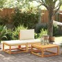 Garden sofa set with 3 pieces, solid acacia wood, and cushions. by , Outdoor sofas - Ref: Foro24-4008166, Price: 253,88 €, Di...