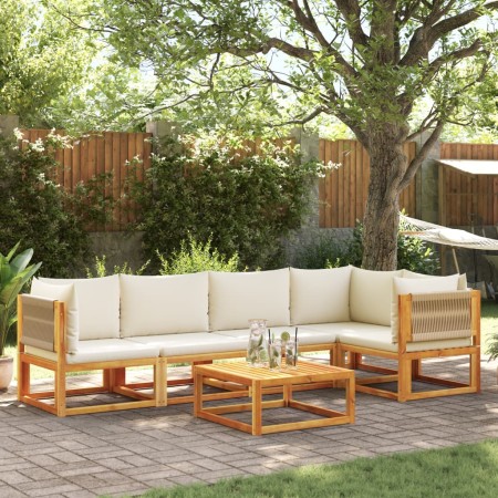 Set de sofás de jardín con cojines 6 pzas madera maciza acacia de , Sofás de exterior - Ref: Foro24-3278852, Precio: 712,99 €...