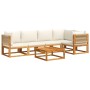 Garden sofa set with 6 pieces, solid acacia wood, and cushions. by , Outdoor sofas - Ref: Foro24-3278852, Price: 711,59 €, Di...